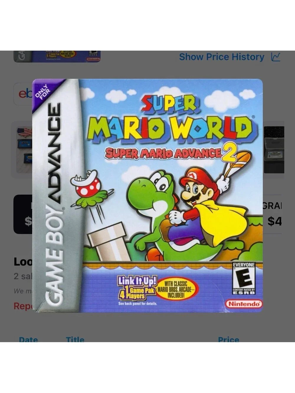 Super Mario World: Super Mario Advance 2 for Gameboy Advance